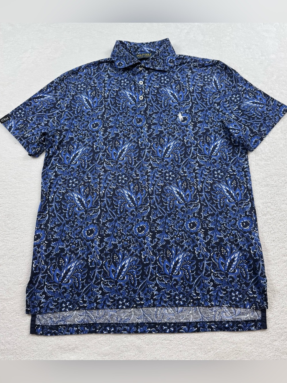 Polo golf Ralph Lauren polo shirt men’s size small blue floral print performance